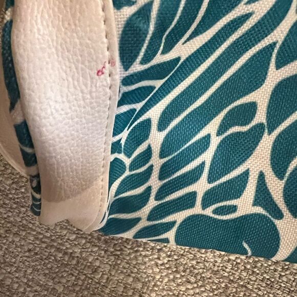 Lancôme cosmetics bag teal and white - Picture 7 of 9